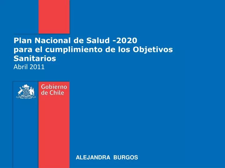 plan nacional de salud 2020 para el cumplimiento de los objetivos sanitarios
