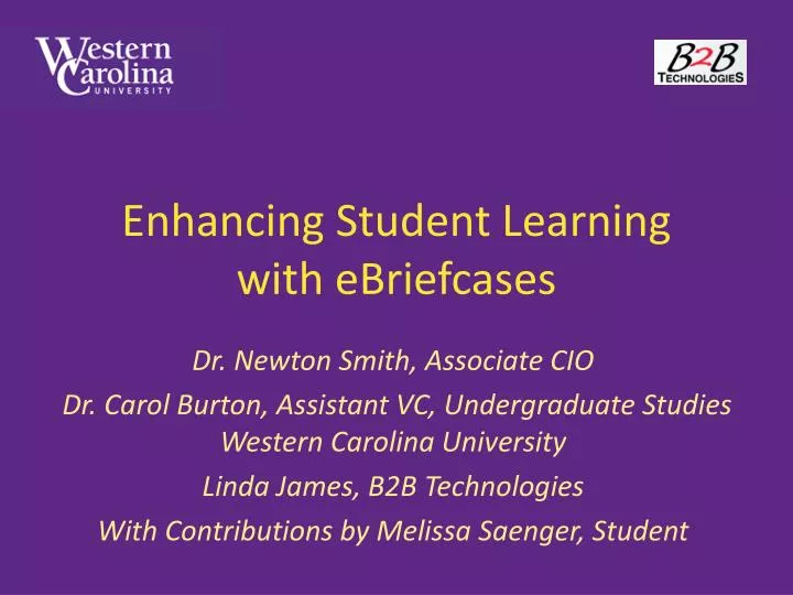 enhancing student learning with ebriefcases