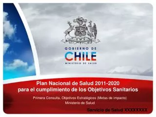 plan nacional de salud 2011 2020 para el cumplimiento de los objetivos sanitarios