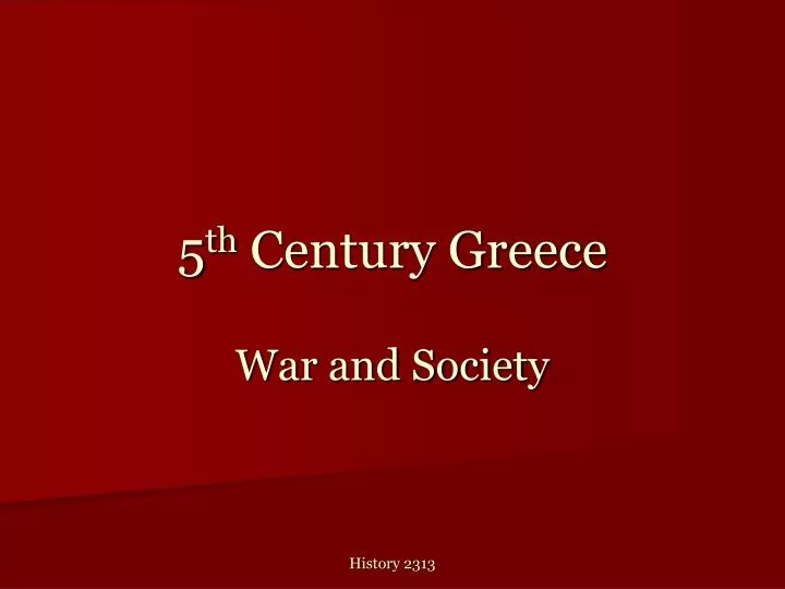 5 th century greece