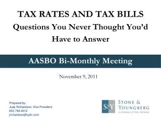 AASBO Bi-Monthly Meeting