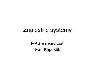 znalostn syst my