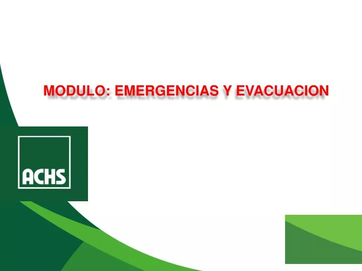 modulo emergencias y evacuacion