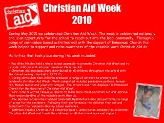 Christian Aid Week 2010