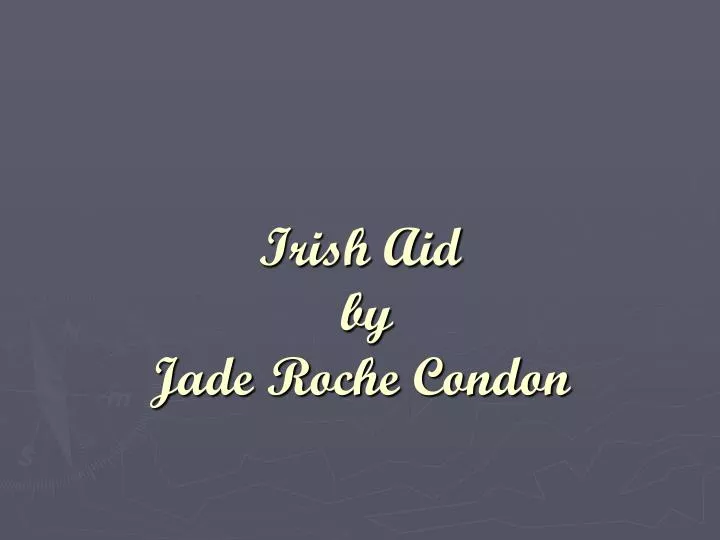 irish aid by jade roche condon