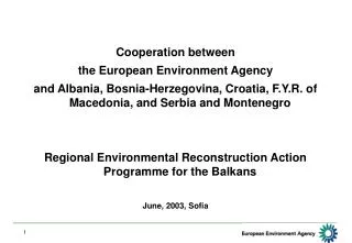 Cooperation between the European Environment Agency