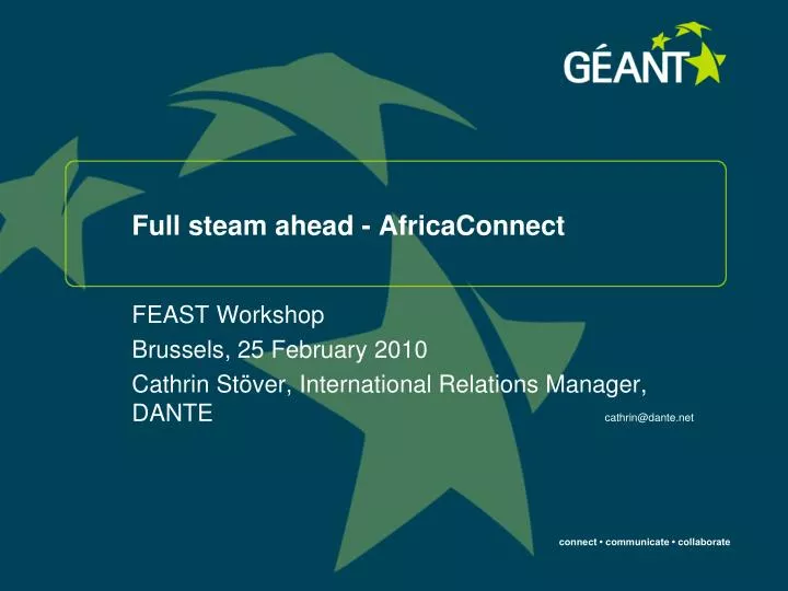 full steam ahead africaconnect