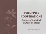 SVILUPPO E COOPERAZIONE - slide 1