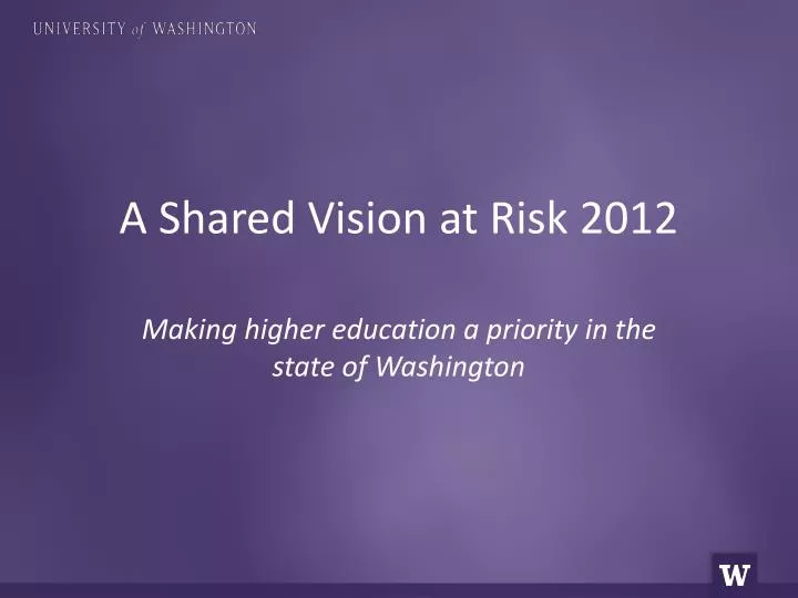 a shared vision at risk 2012