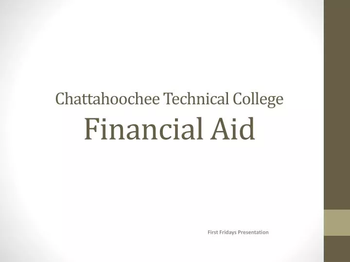 chattahoochee technical college financial aid