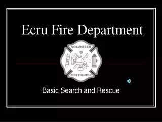 Ecru Fire Department