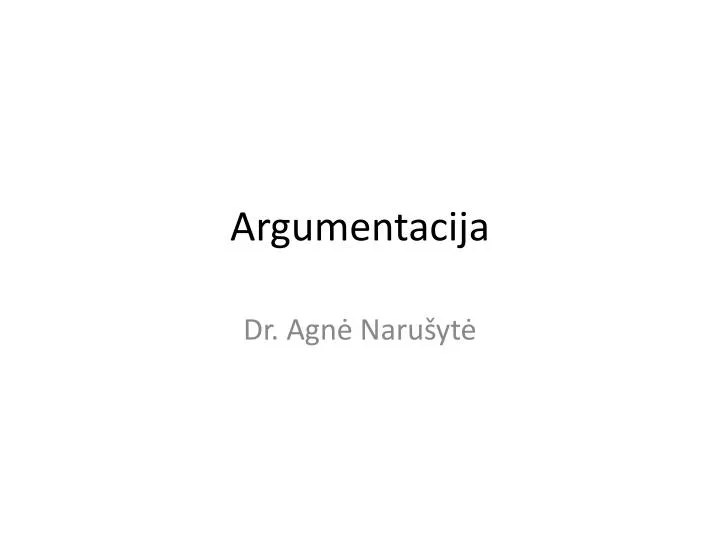 argumentacija