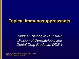 Topical Immunosuppressants