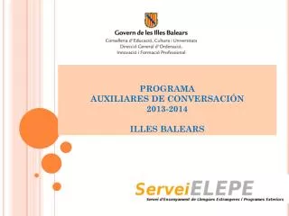 programa auxiliares de conversaci n 2013 2014 illes balears