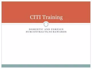 CITI Training