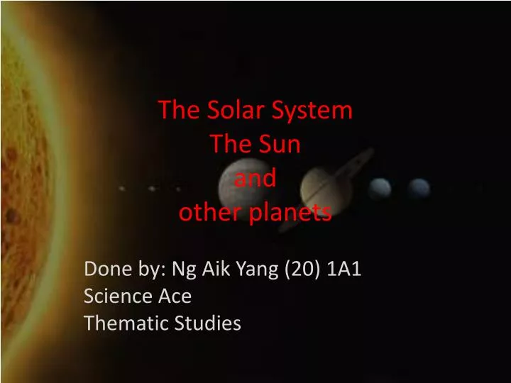 the solar system the sun and other planets