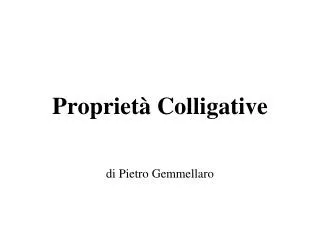 propriet colligative