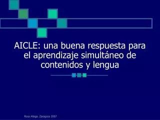 aicle una buena respuesta para el aprendizaje simult neo de contenidos y lengua