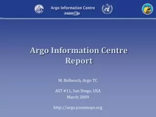 Argo Information Centre Report
