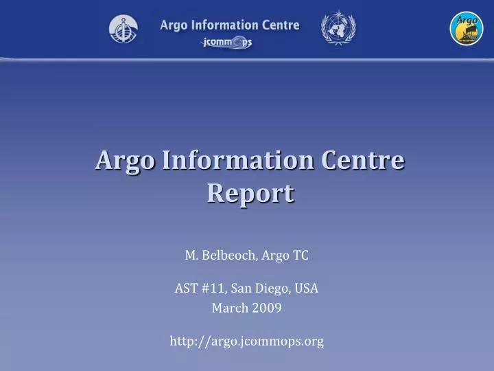 argo information centre report