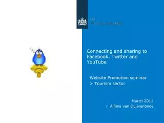 Connecting and sharing to Facebook, Twitter and YouTube