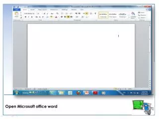 Open Microsoft office word