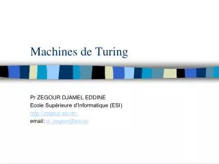 machines de turing