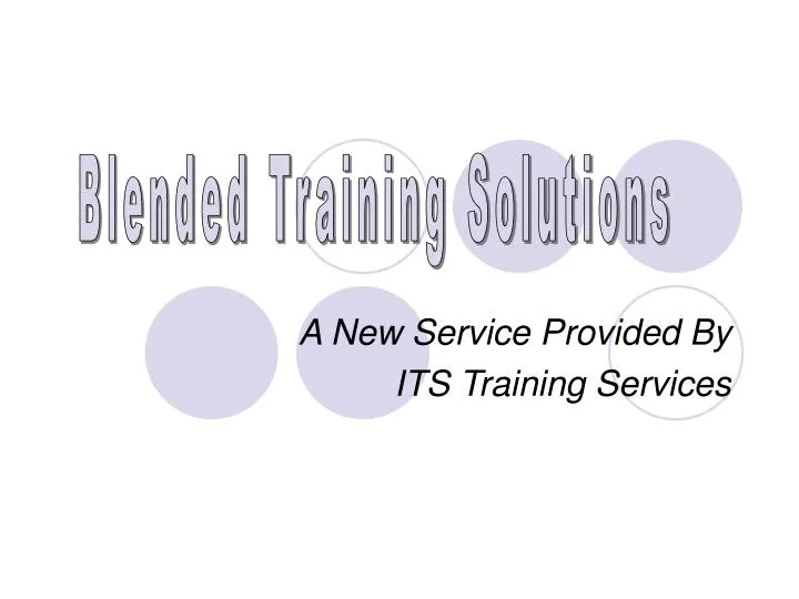 a new service provided by its training services