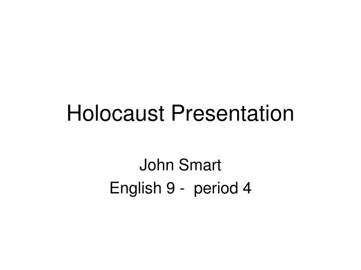 holocaust presentation