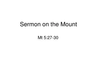 Sermon on the Mount