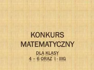 konkurs matematyczny