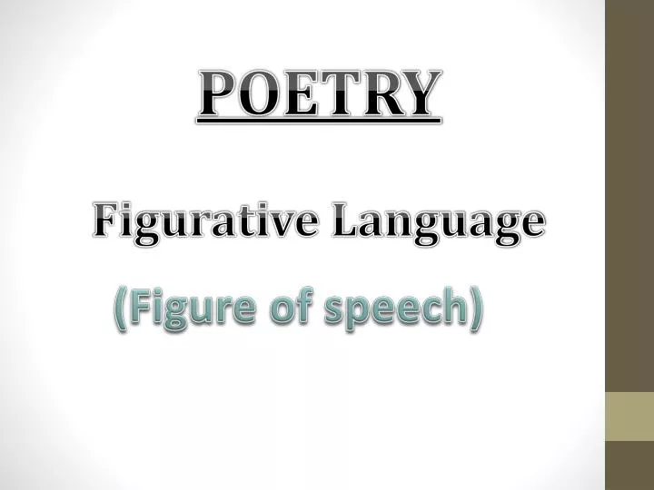 poetry figurative language