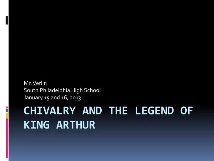 mr verlin south philadelphia high school january 15 and 16 2013