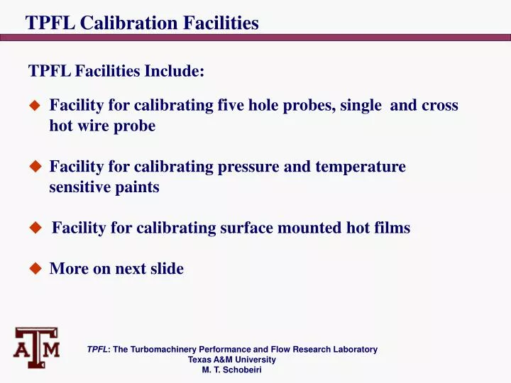 tpfl calibration facilities