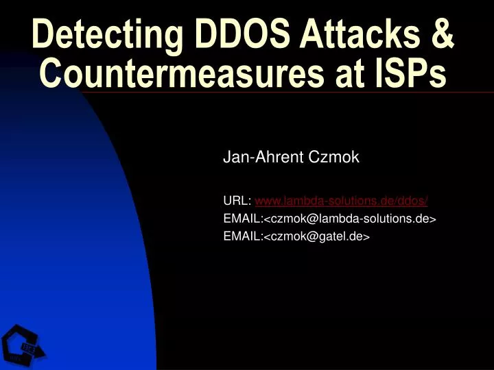 detecting ddos attacks countermeasures at isps