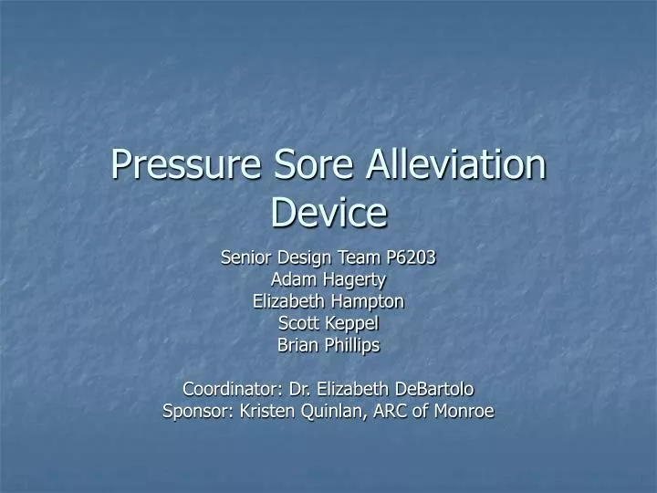pressure sore alleviation device