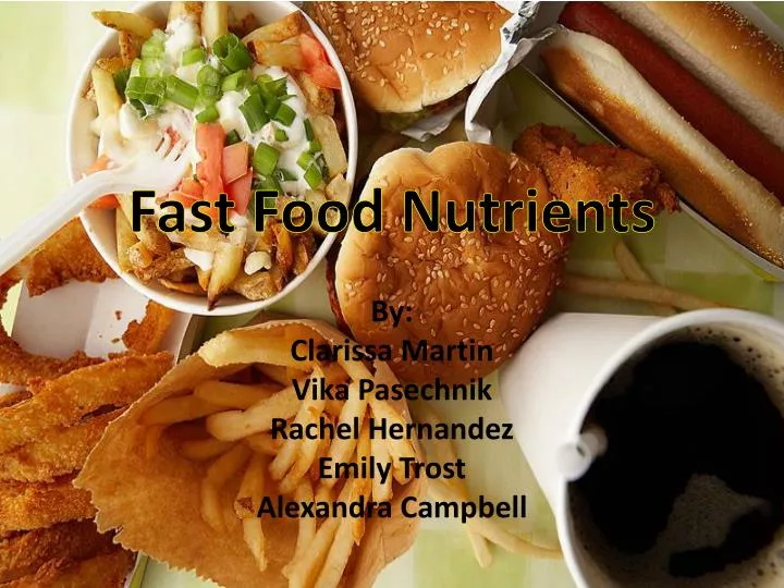 fast food nutrients