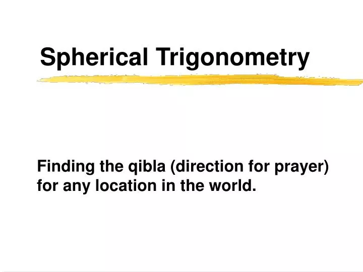 spherical trigonometry