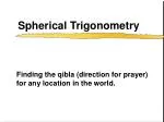 Spherical Trigonometry - slide 1
