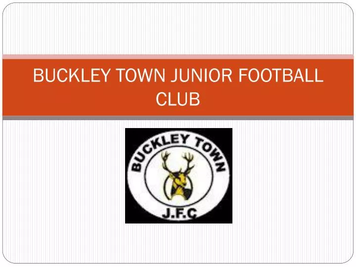 buckley town junior football club