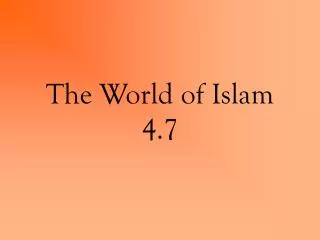 The World of Islam 4.7