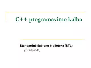 c programavimo kalba