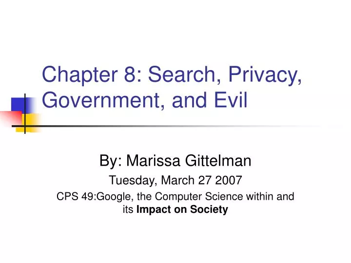 chapter 8 search privacy government and evil