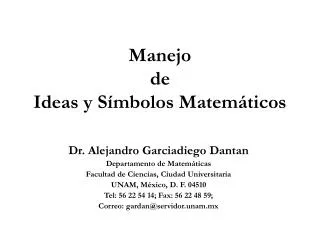 manejo de ideas y s mbolos matem ticos
