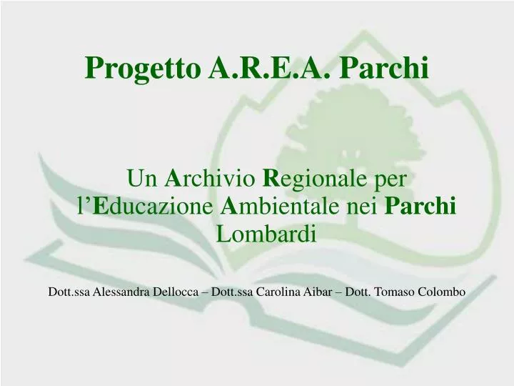 progetto a r e a parchi