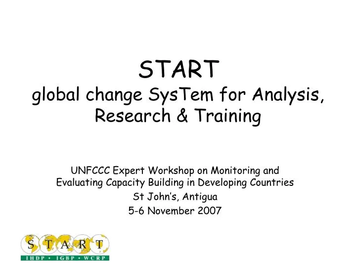 start global change system for analysis research training