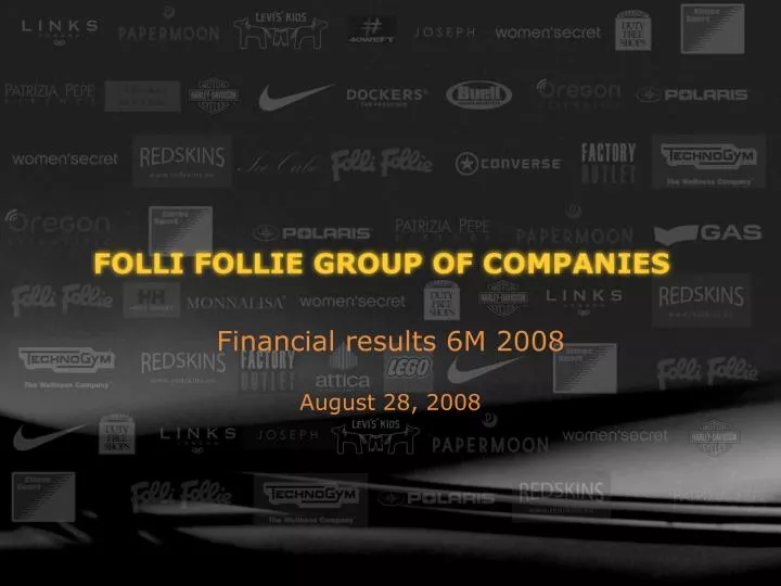 financial results 6m 2008 august 28 2008