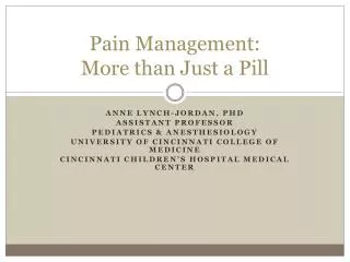 pain management more than just a pill