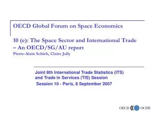 Joint 8th International Trade Statistics (ITS) and Trade in Services (TIS) Session