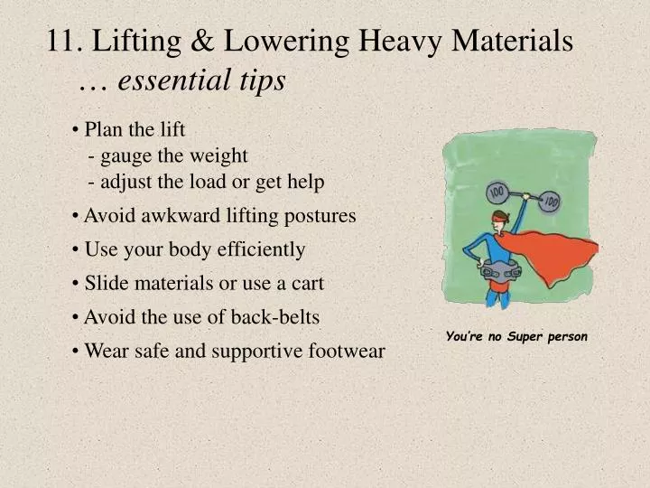 11 lifting lowering heavy materials essential tips